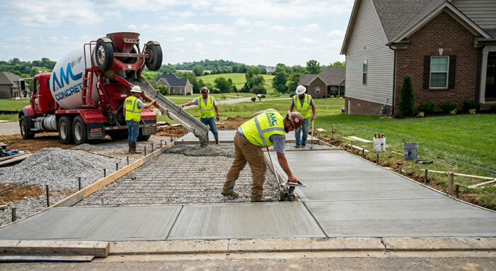 concrete driveway installation Columbia TN