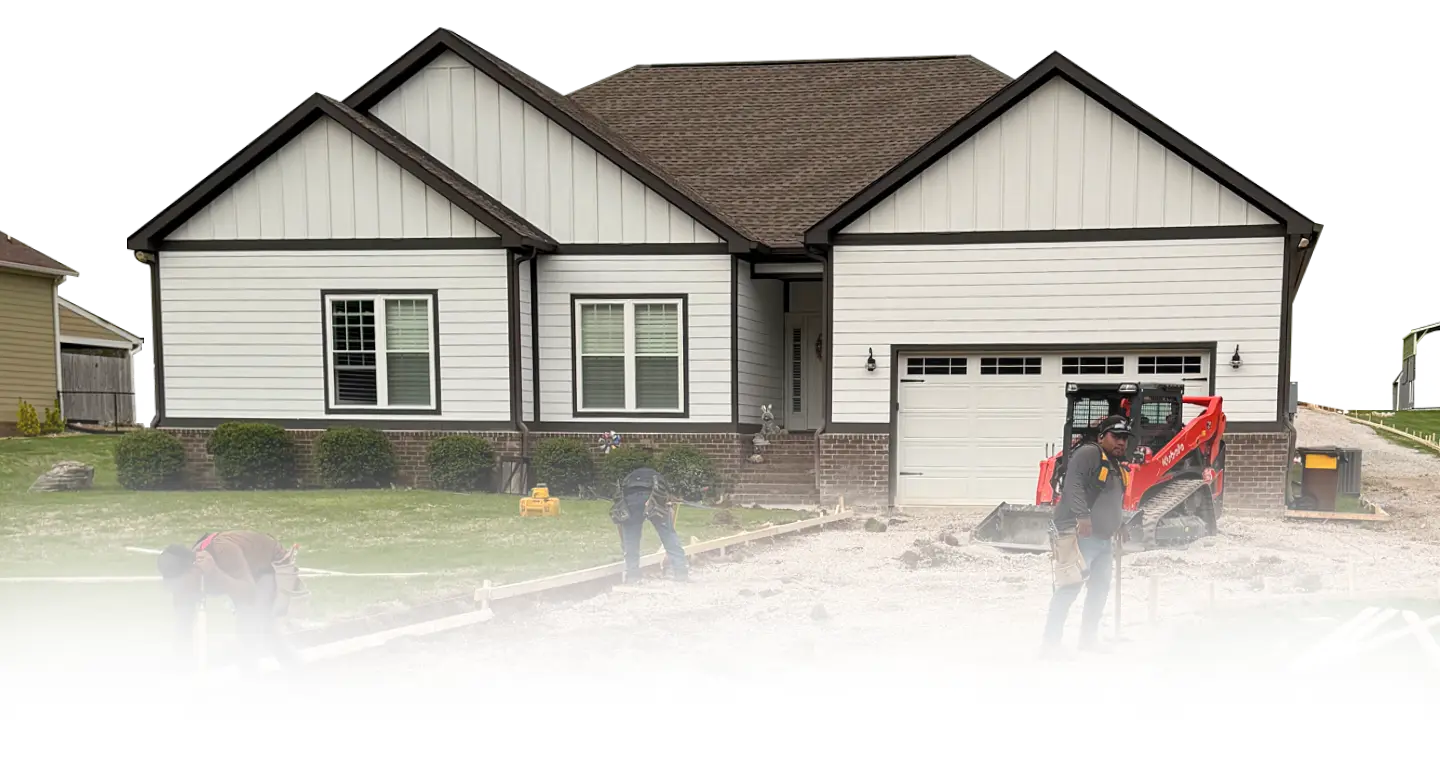 Houses with concrete work