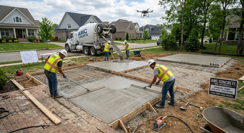 concrete slab installation Spring Hill TN