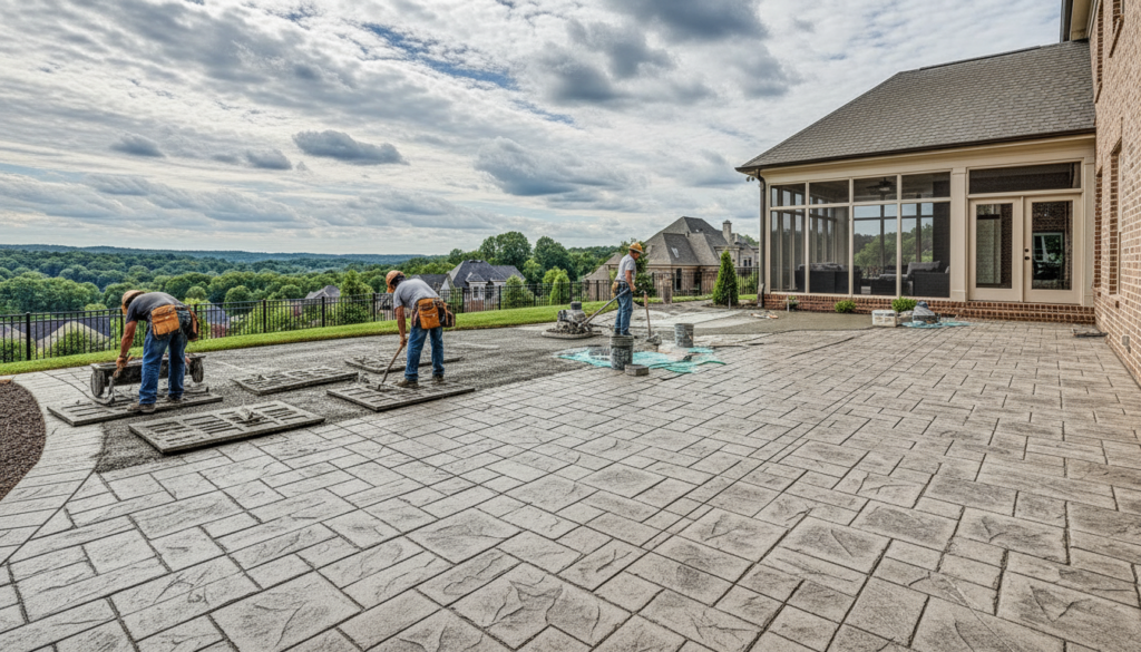 stamped concrete patio Franklin TN