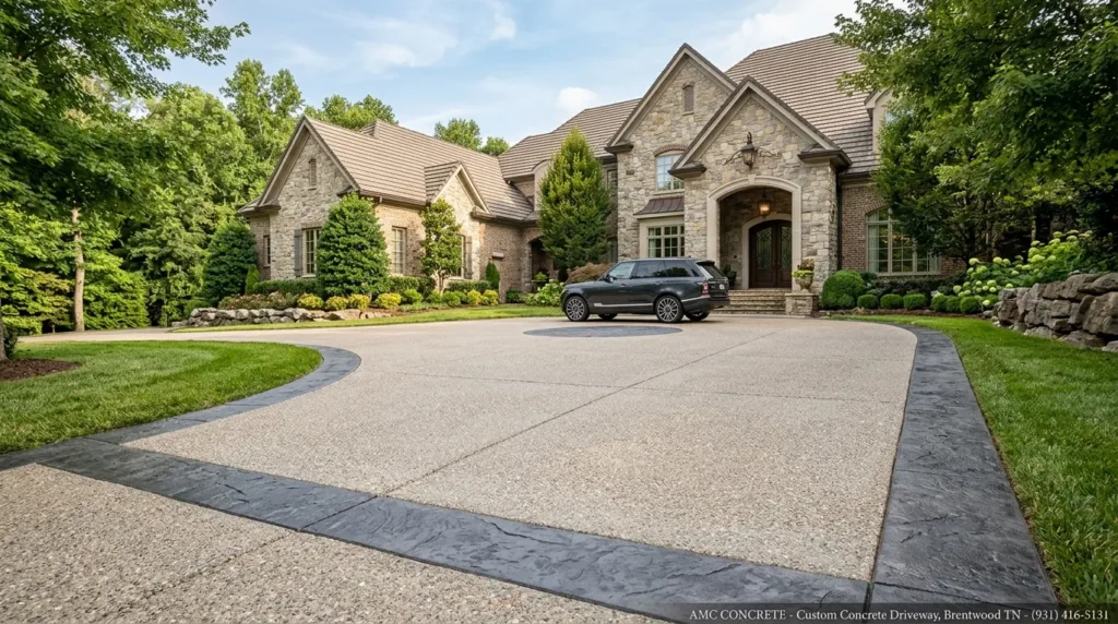 custom concrete driveway Brentwood TN
