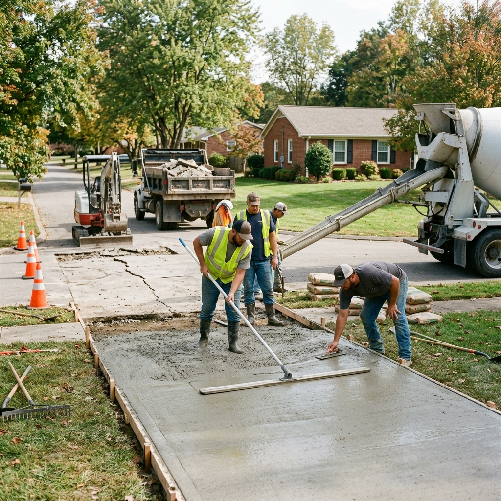 concrete driveway replacement columbia