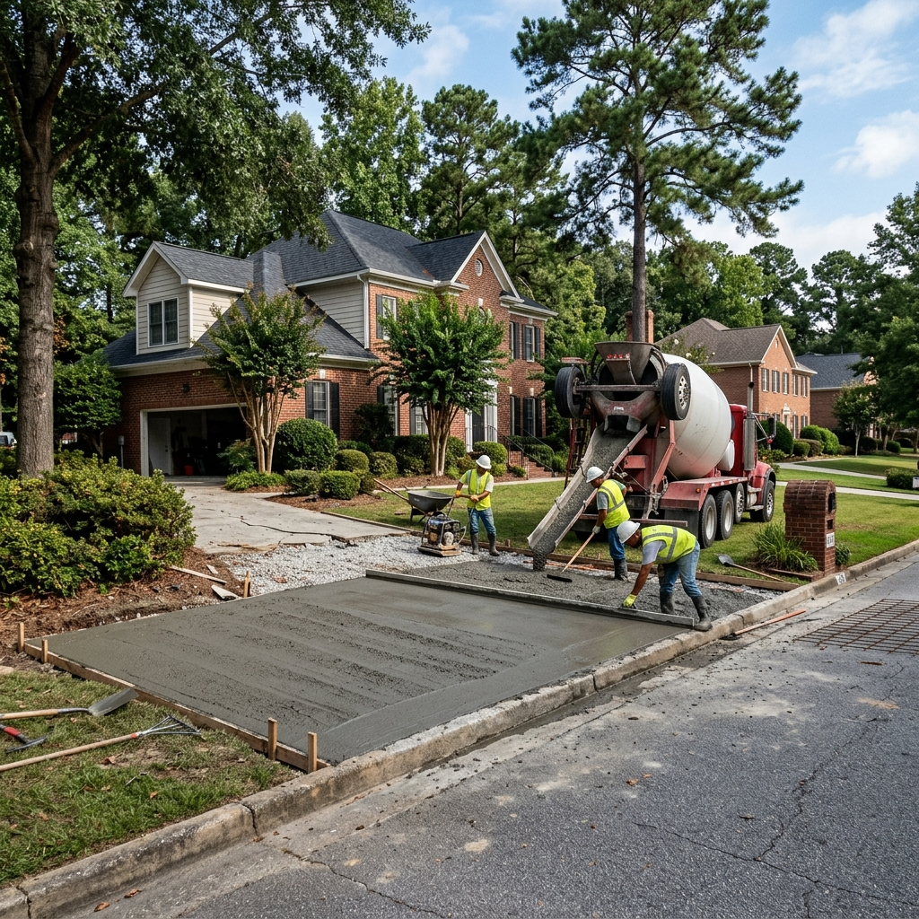 concrete driveway replacement columbia