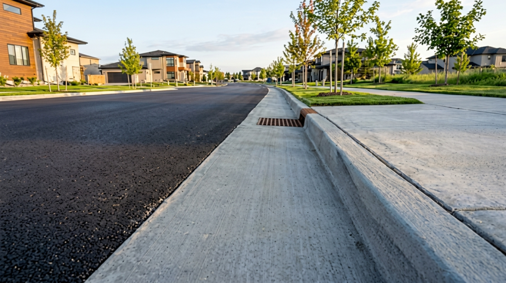 concrete gutter installation
