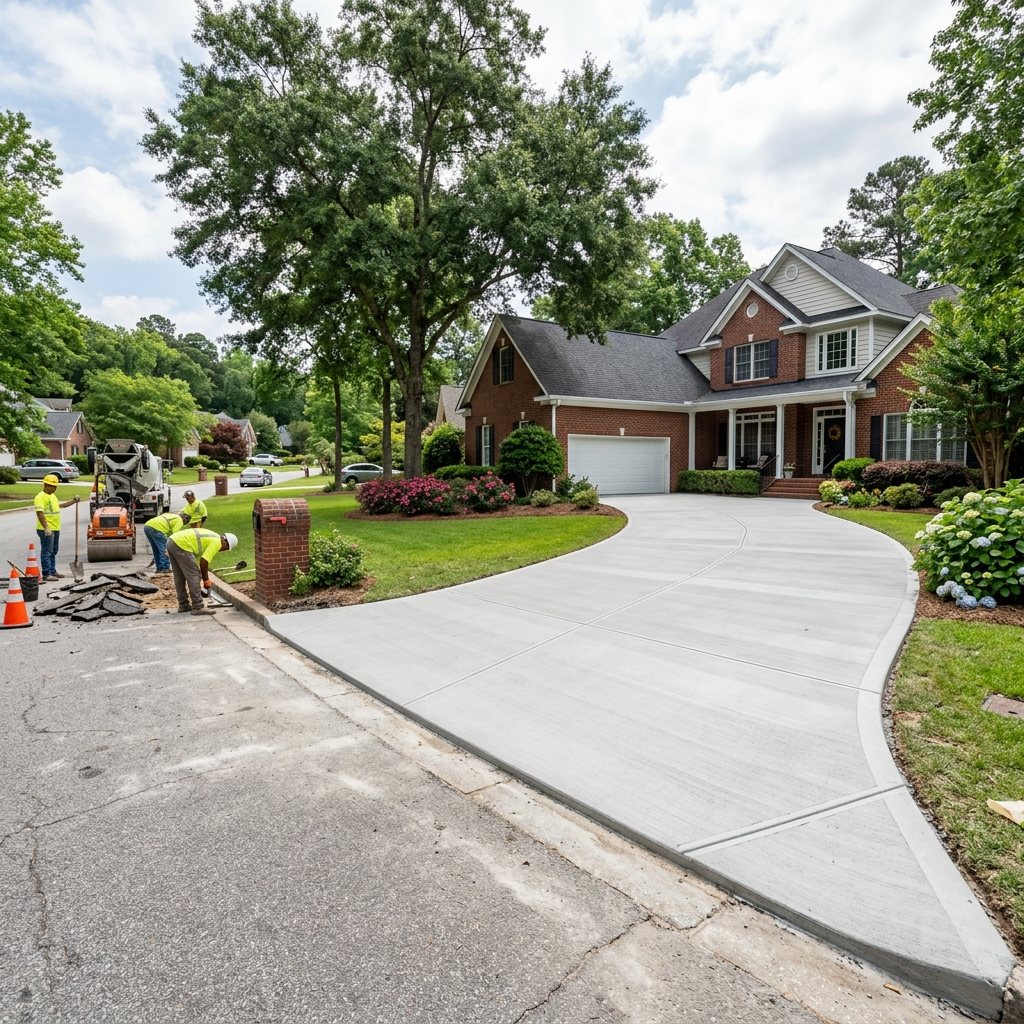 concrete driveway replacement columbia
