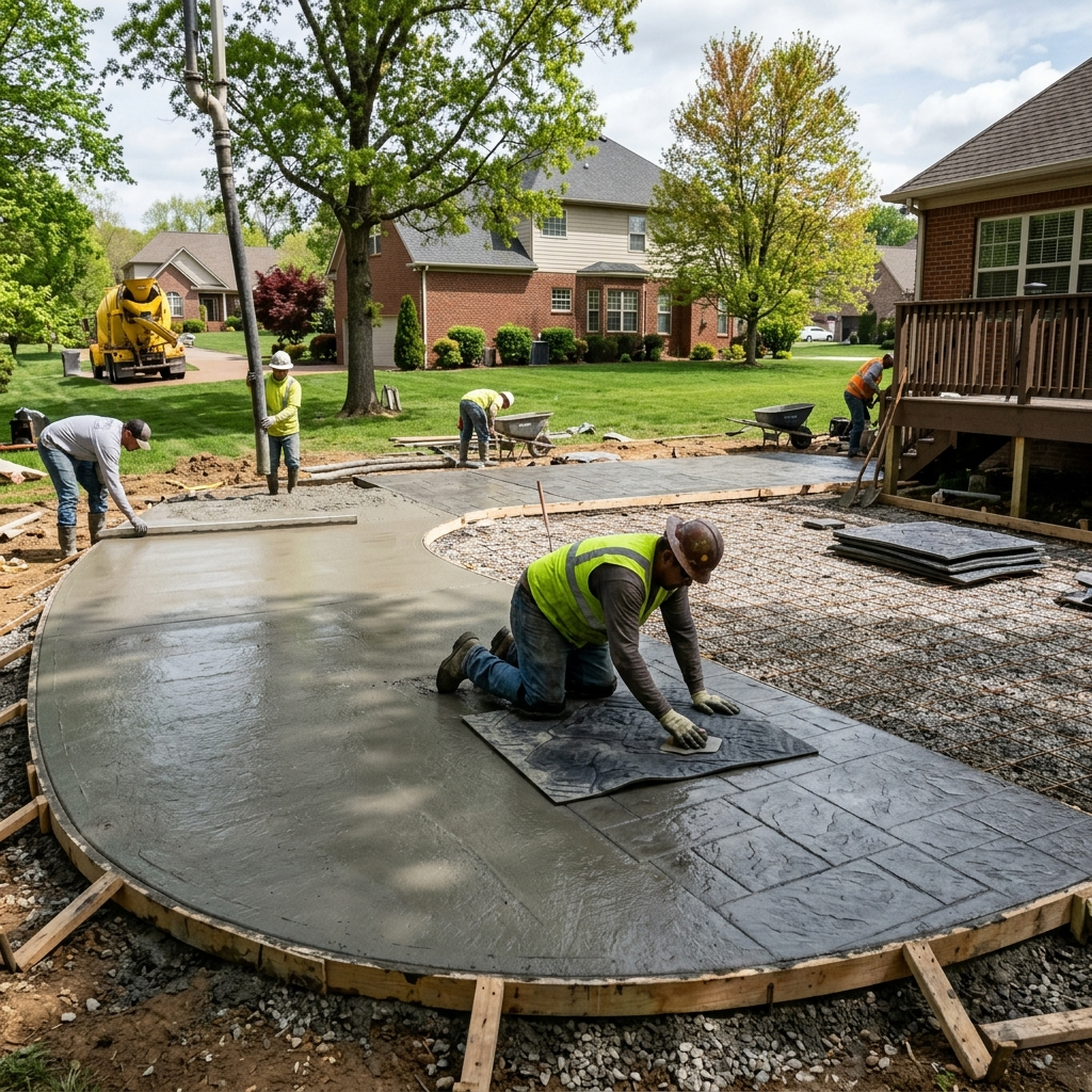 Stamped Concrete Patio in Spring Hill TN