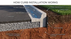 concrete curbing columbia tn